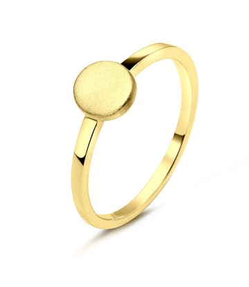 Gold Plated Silver Ring Bend Matt Designed NSR-2784-C-GP